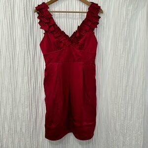 BCBGMAXAZRIA red cocktail dress size 4 with tag.